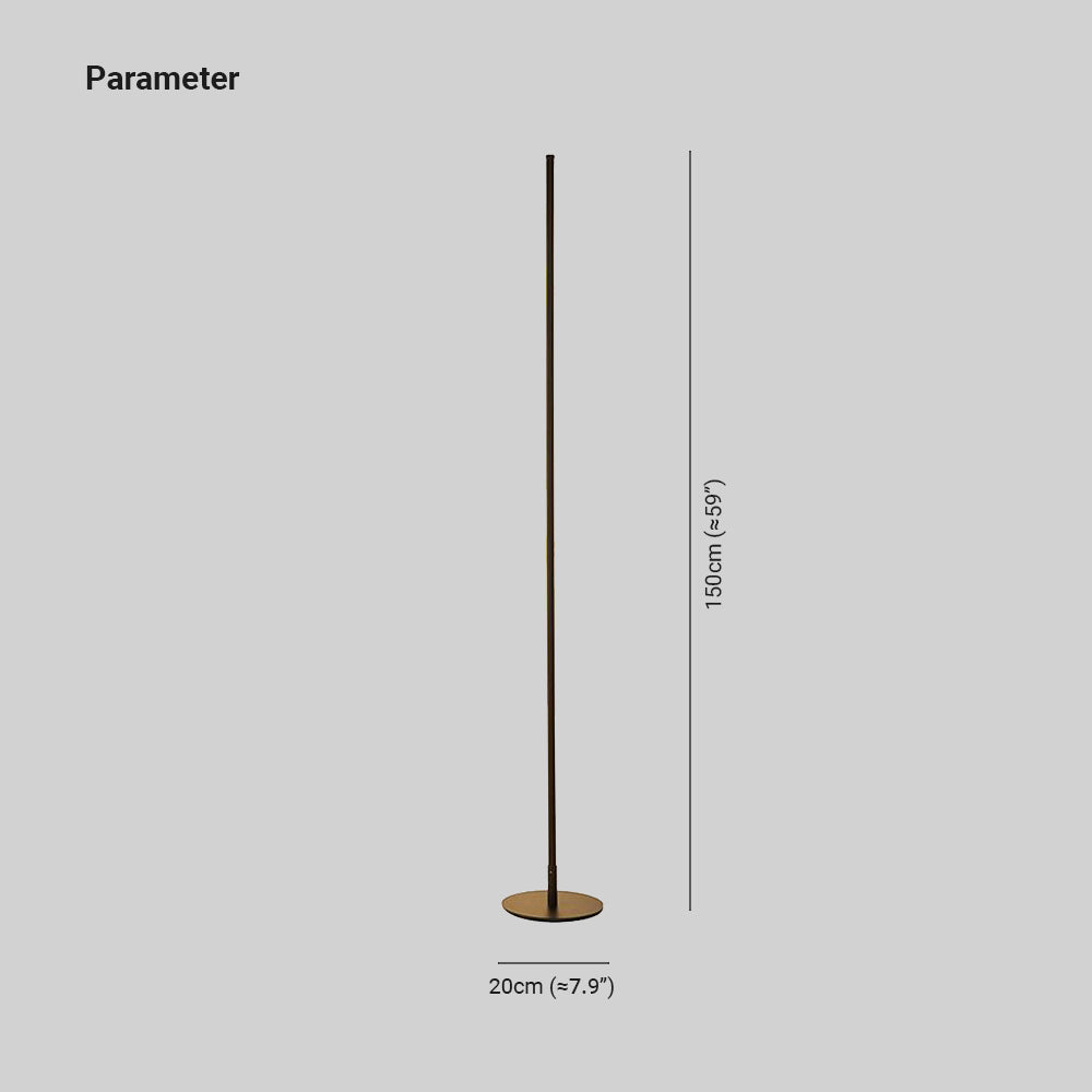 Edge Modern Minimalist Linear Floor Lamp, Metal/Silica Gel, Living Room - Cueteks