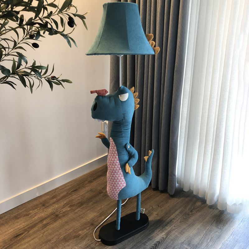 Minori Modern Dinosaur Metal/Fabric Floor Lamp - Cueteks