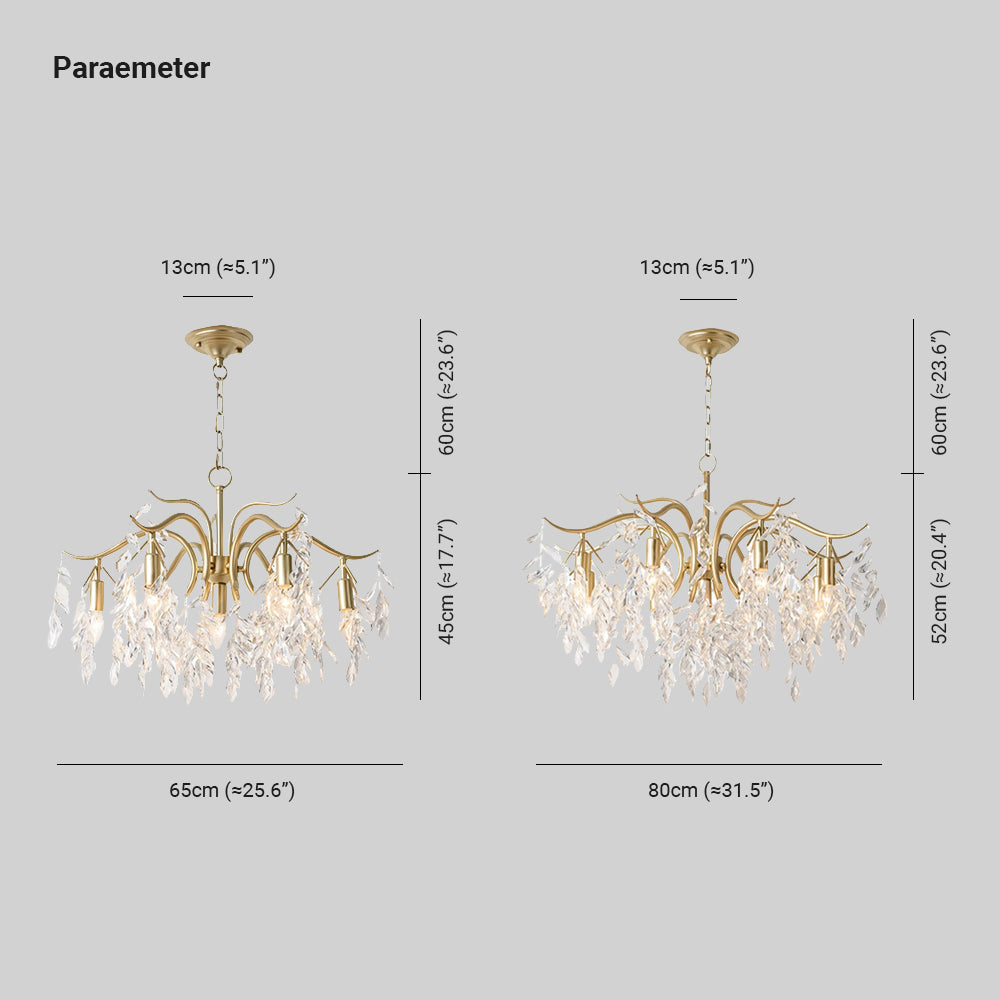 Marilyn Modern Crystal Metal Luxury Chandelier Black Gold Living Room - Cueteks
