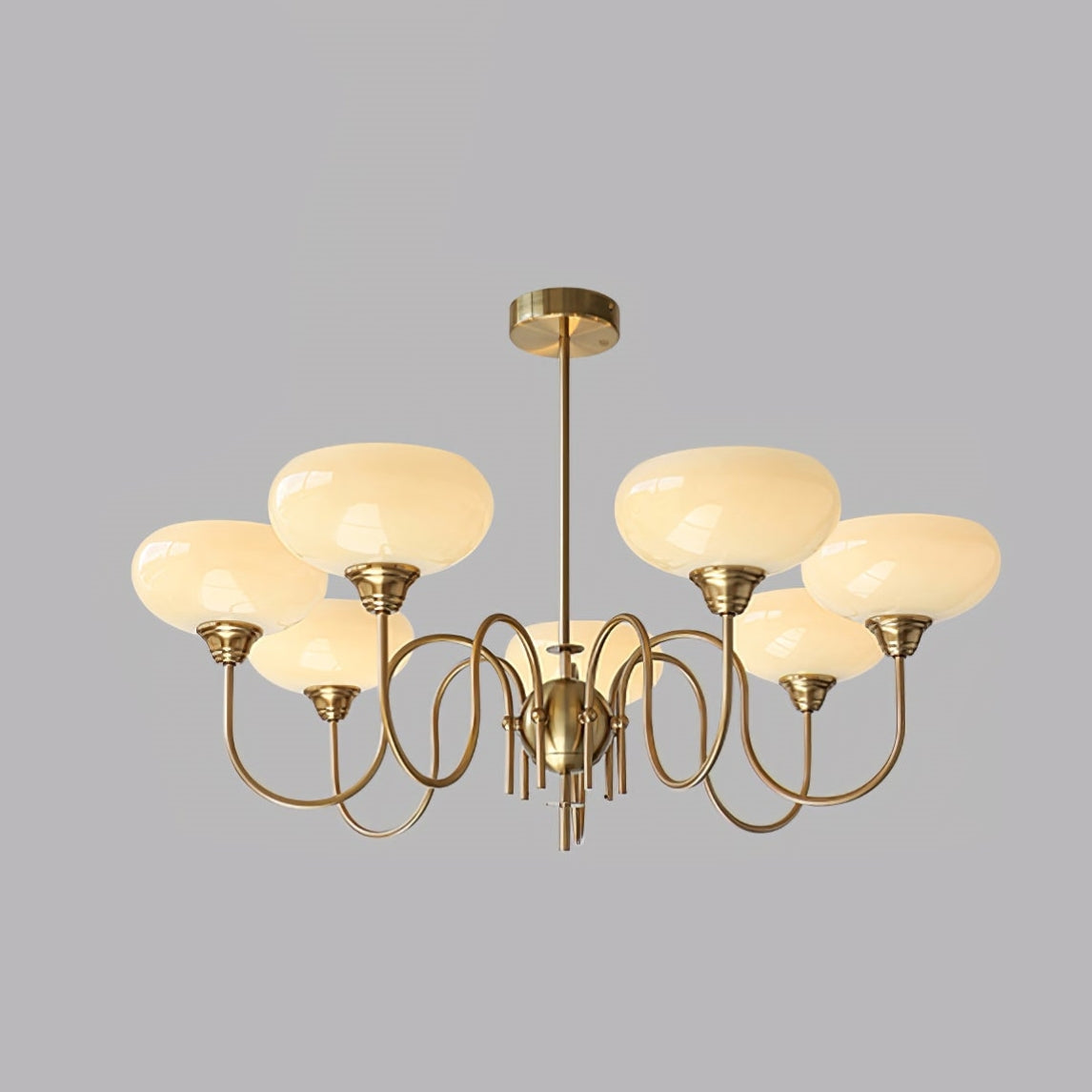 Morandi Modern Kitchen Island Bubble Globe Glass Chandelier, White/Beige - Cueteks
