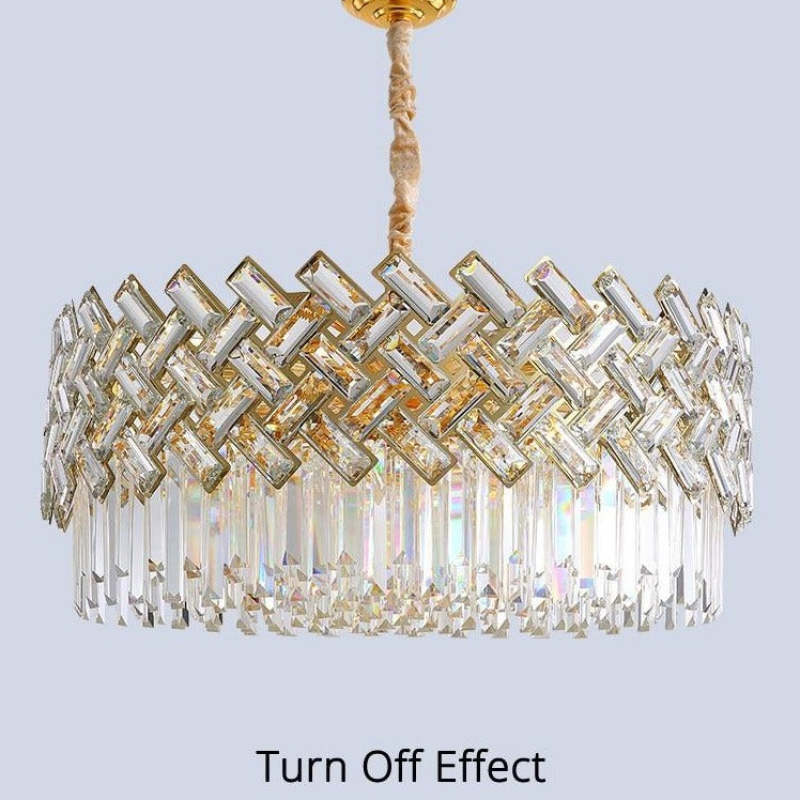 Marilyn Luxury Gold Chandelier, Crystal & Metal - Cueteks