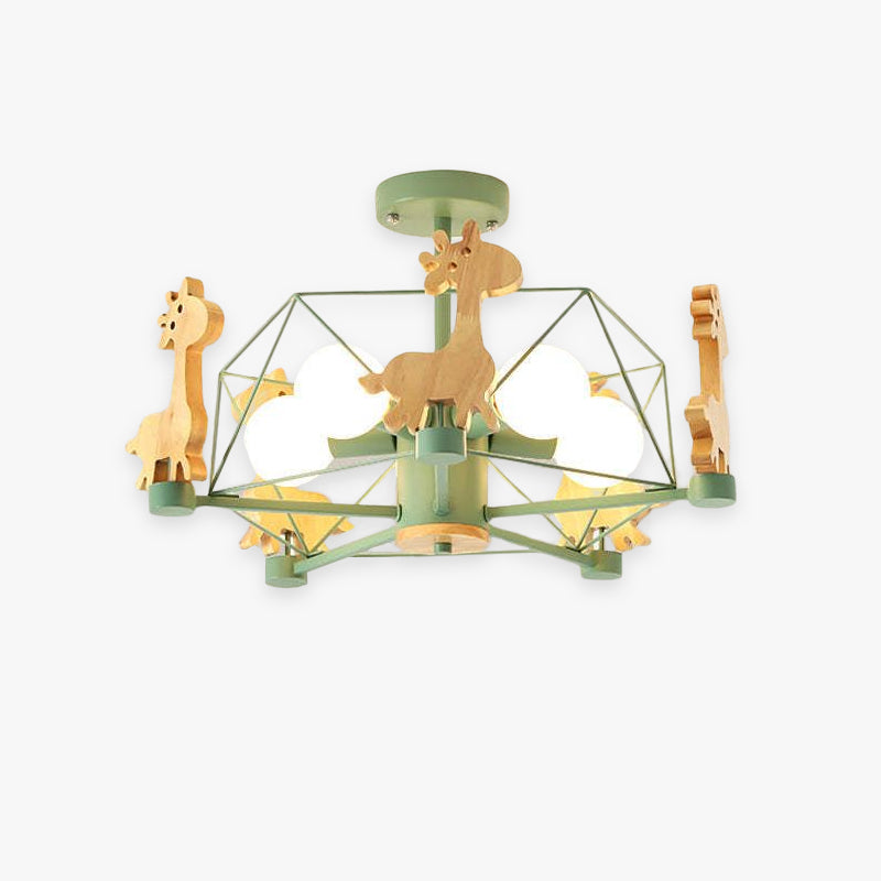 Minori Giraffes LED Flush Mount Ceiling Light - Cueteks