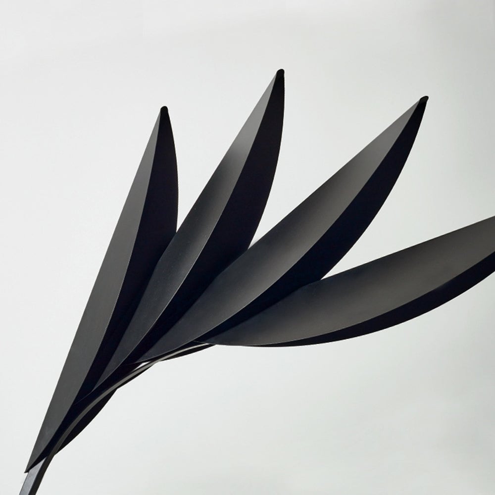 Clifford Modern Leaf Floor Lamp, Black, Metal, Living Room - Cueteks