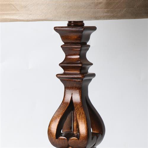 Eryn Vintage Resin/Fabric Standing Floor Lamp, Brown - Cueteks