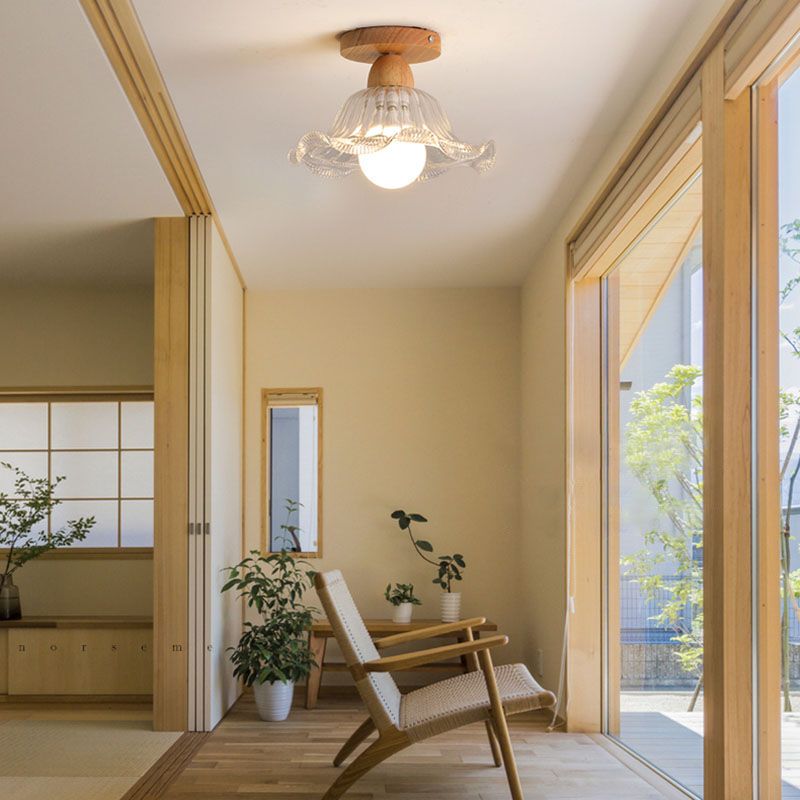 Sanna Nordic Minimalist Semi-Flush Mount Ceiling Light - Cueteks