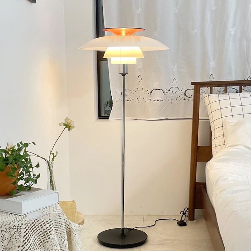 Salgado Modern Flying Saucer Metal Acrylic Floor Lamp - Cueteks