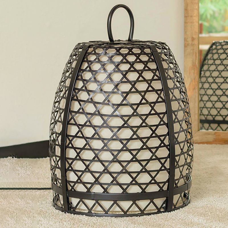 Alessio Retro Cage Shaped Metal Acrylic Floor Lamp - Cueteks