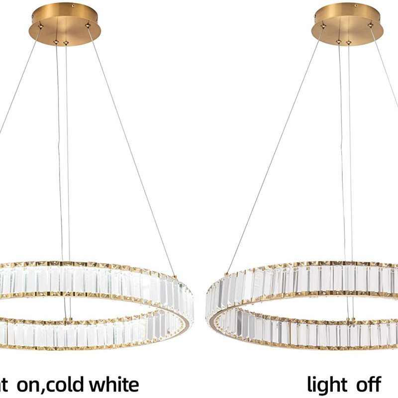 Marilyn Elegant Round Crystal Chandelier, Clear - Cueteks