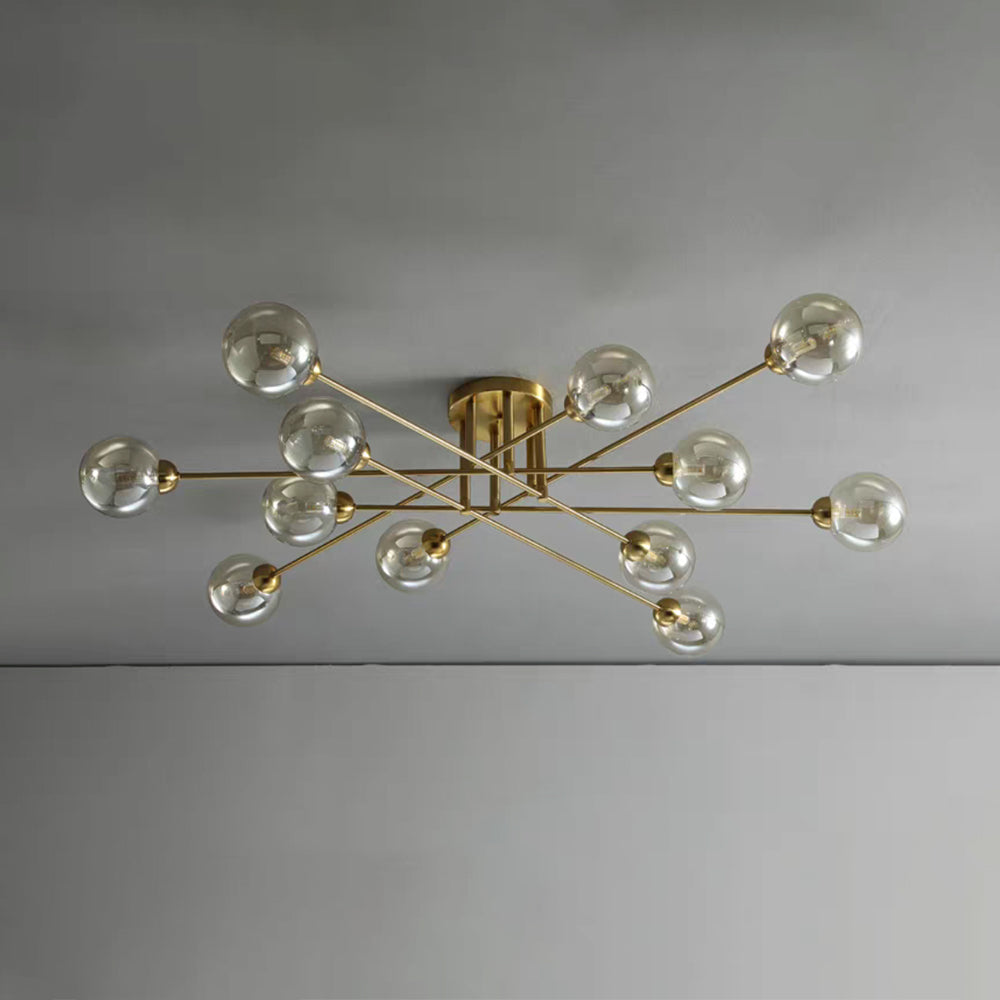 Valentina Industrial Glass Globe Chandelier LED, 6 Style - Cueteks