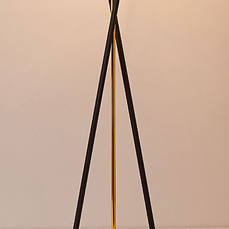 Eryn Retro Cylinder Tripod Metal  Fabric Multi Color Floor Lamp - Cueteks