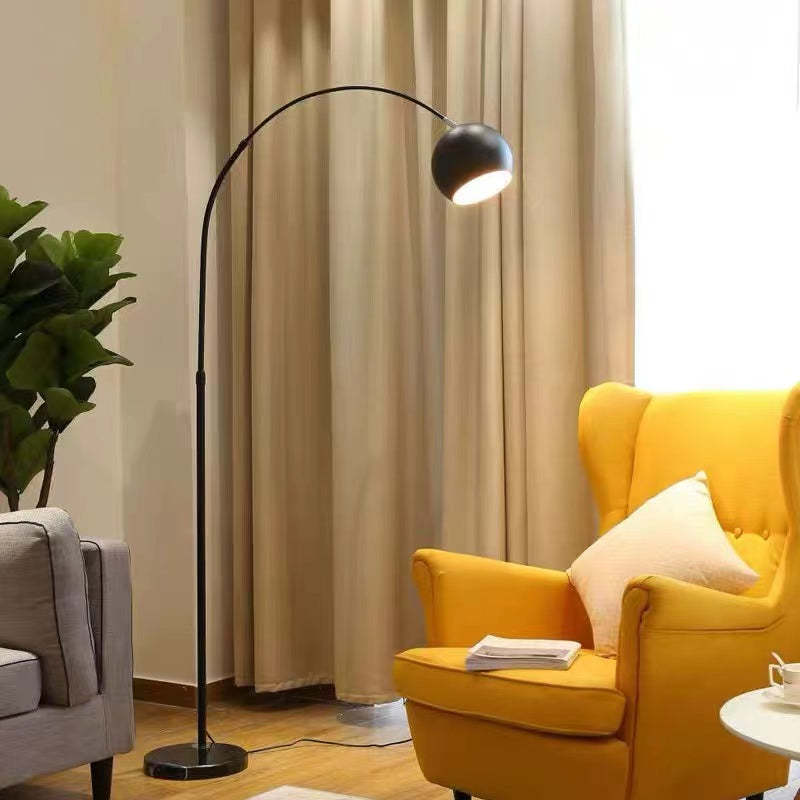Macaron Modern Fishing 1 Light Arc Floor Lamp Metal - Cueteks