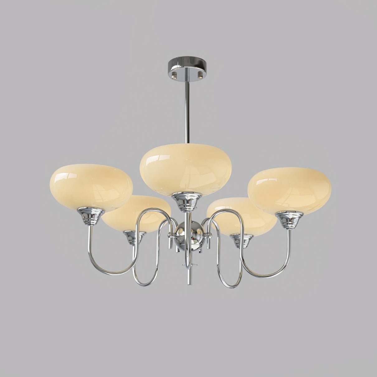 Morandi Modern Kitchen Island Bubble Globe Glass Chandelier, White/Beige - Cueteks