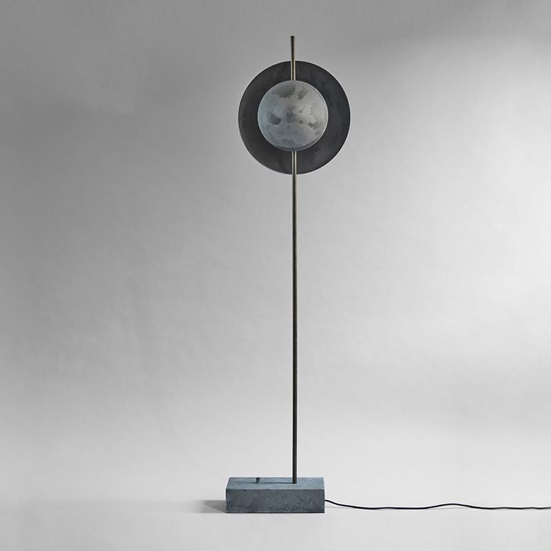 Salgado Industrial Semicircle Metal Floor Lamp - Cueteks