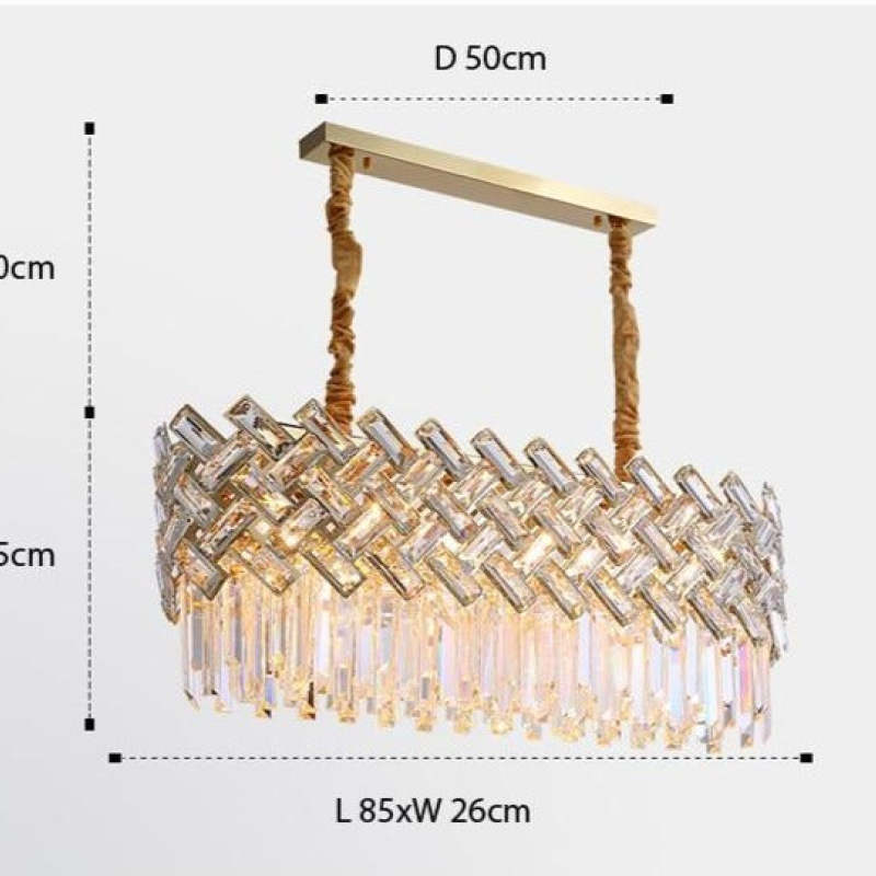 Marilyn Luxury Gold Chandelier, Crystal & Metal - Cueteks