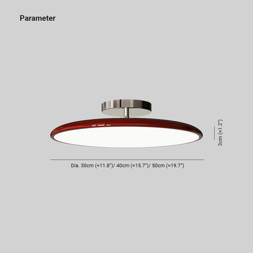 Valentina diagram labels 30, 40 or 50 cm diameter and 3 cm at the disc-shaped shade.