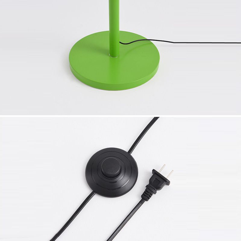 Lily Green Shade Flower Floor Lamp, Metal/Glass, Living Room/Bedroom - Cueteks