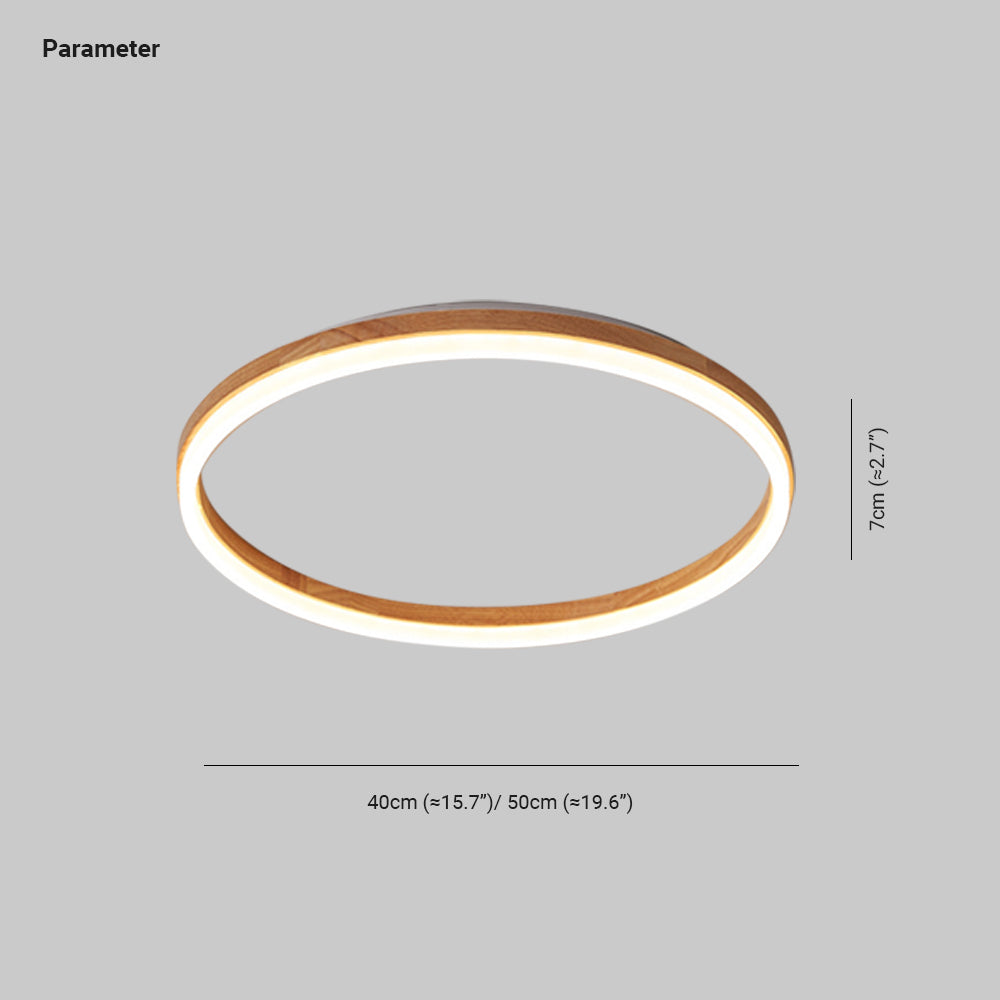 Ozawa wood-ring ceiling diagram showing 40 or 50 cm diameter and 7 cm height.