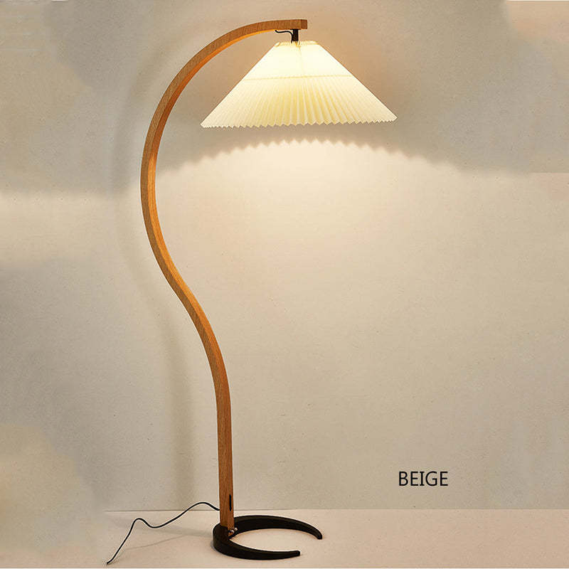 Ozawa Unique LED Beige Floor Lamp Wood/Metal Bedroom/Living Room - Cueteks