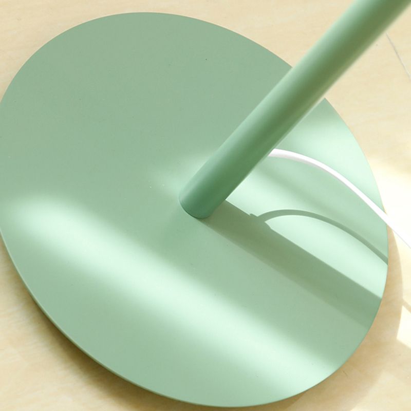 Morandi green round metal base and stem detail