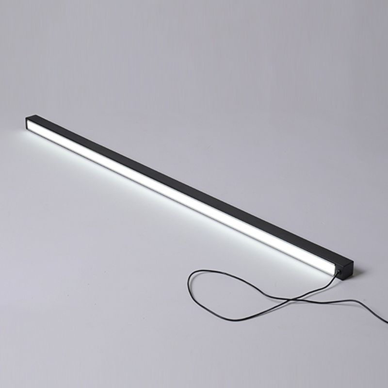 Edge Minimalist Linear Metal Floor Lamp, Black/Gold, Living Room - Cueteks