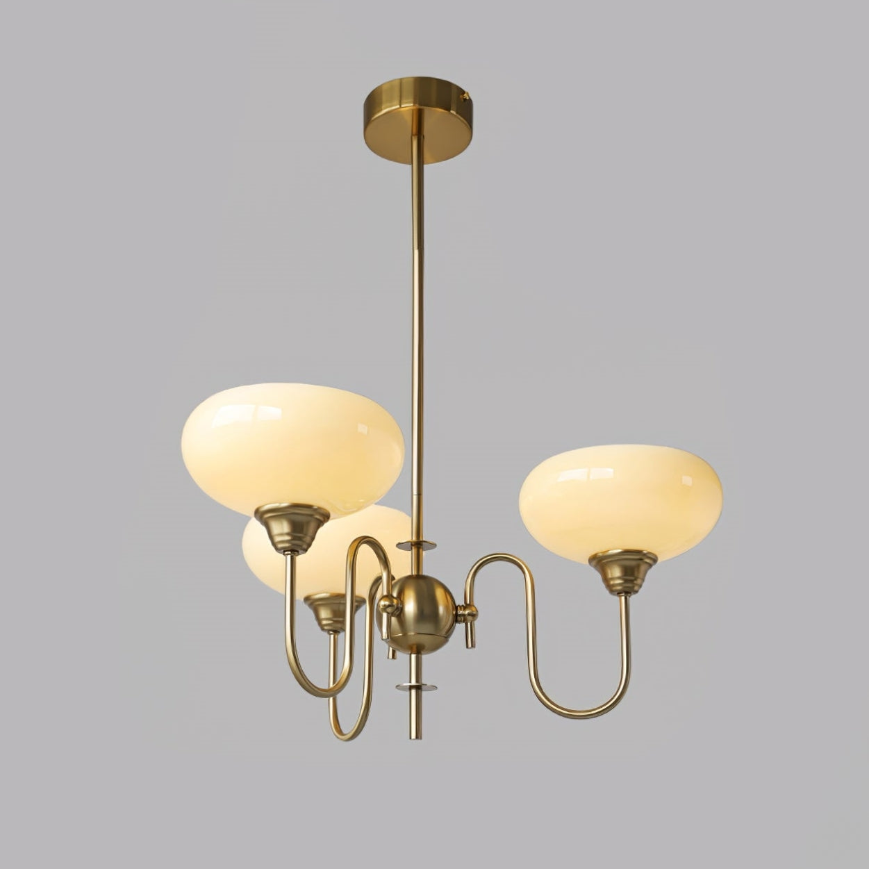 Morandi Modern Kitchen Island Bubble Globe Glass Chandelier, White/Beige - Cueteks