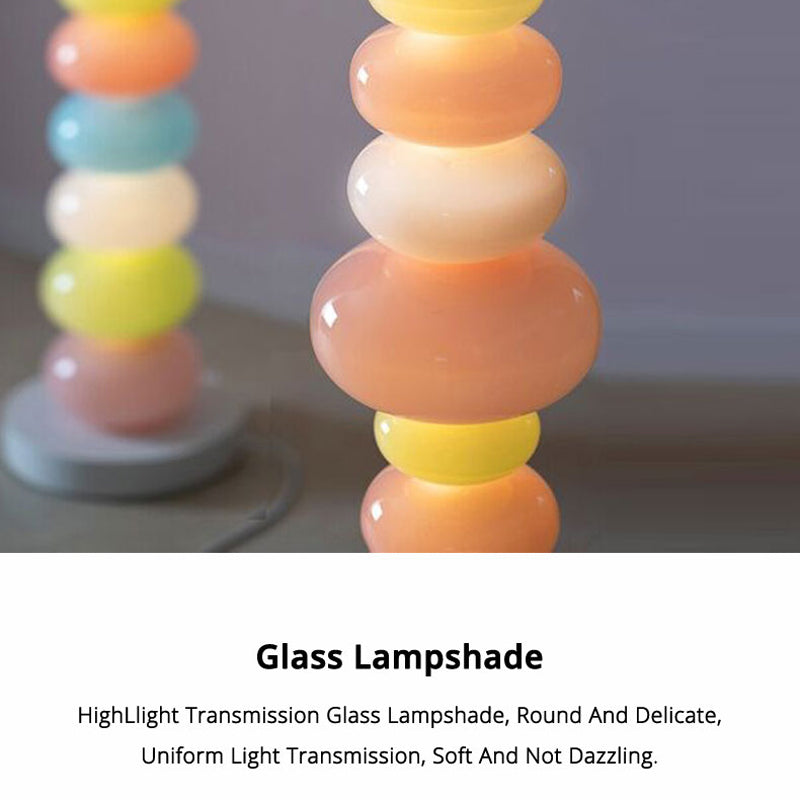 Morandi Rainbow Candy Unique Glass Floor Lamp - Cueteks