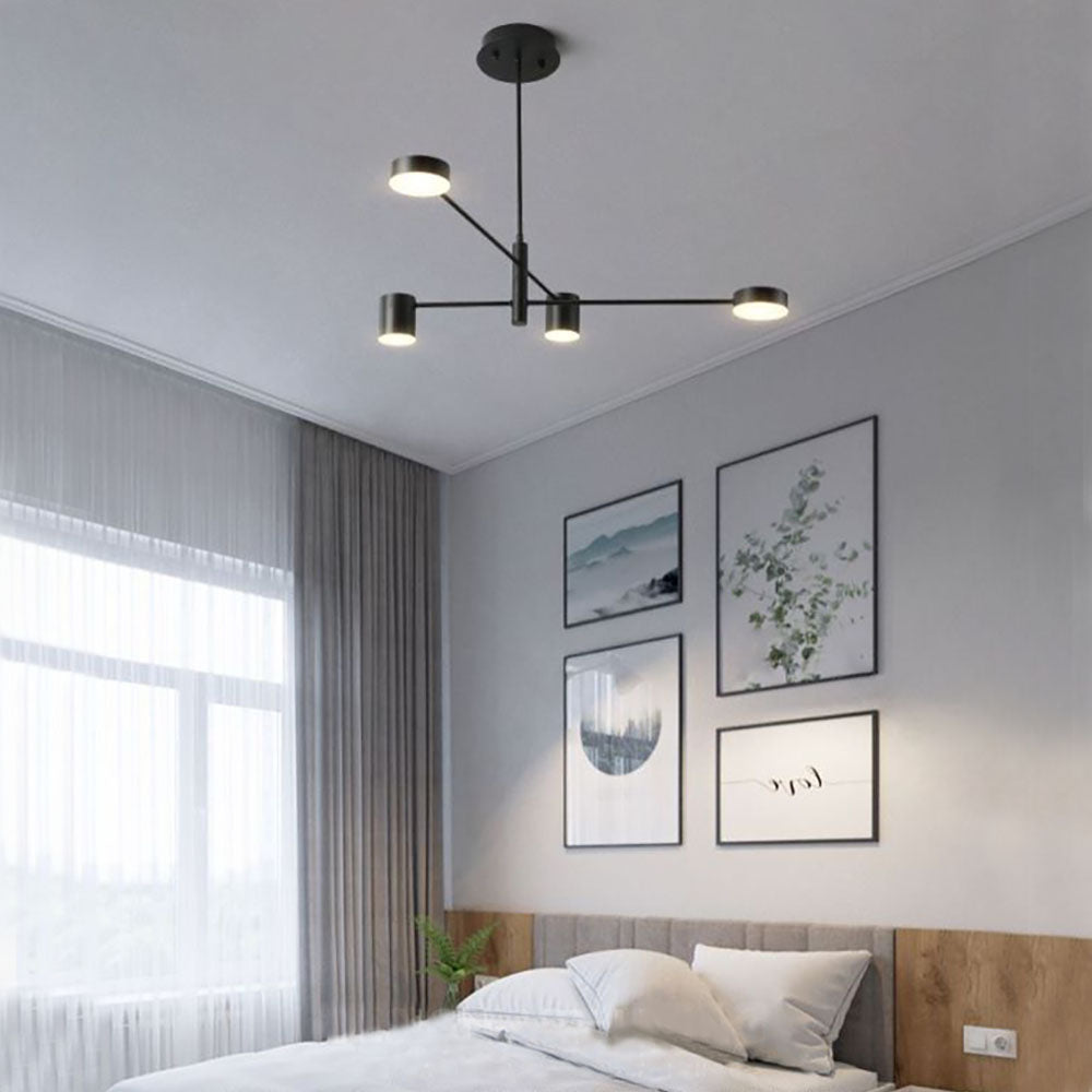 Weiss Pendant Light Branch Industrial, Metal, Black/Gold, Bedroom - Cueteks