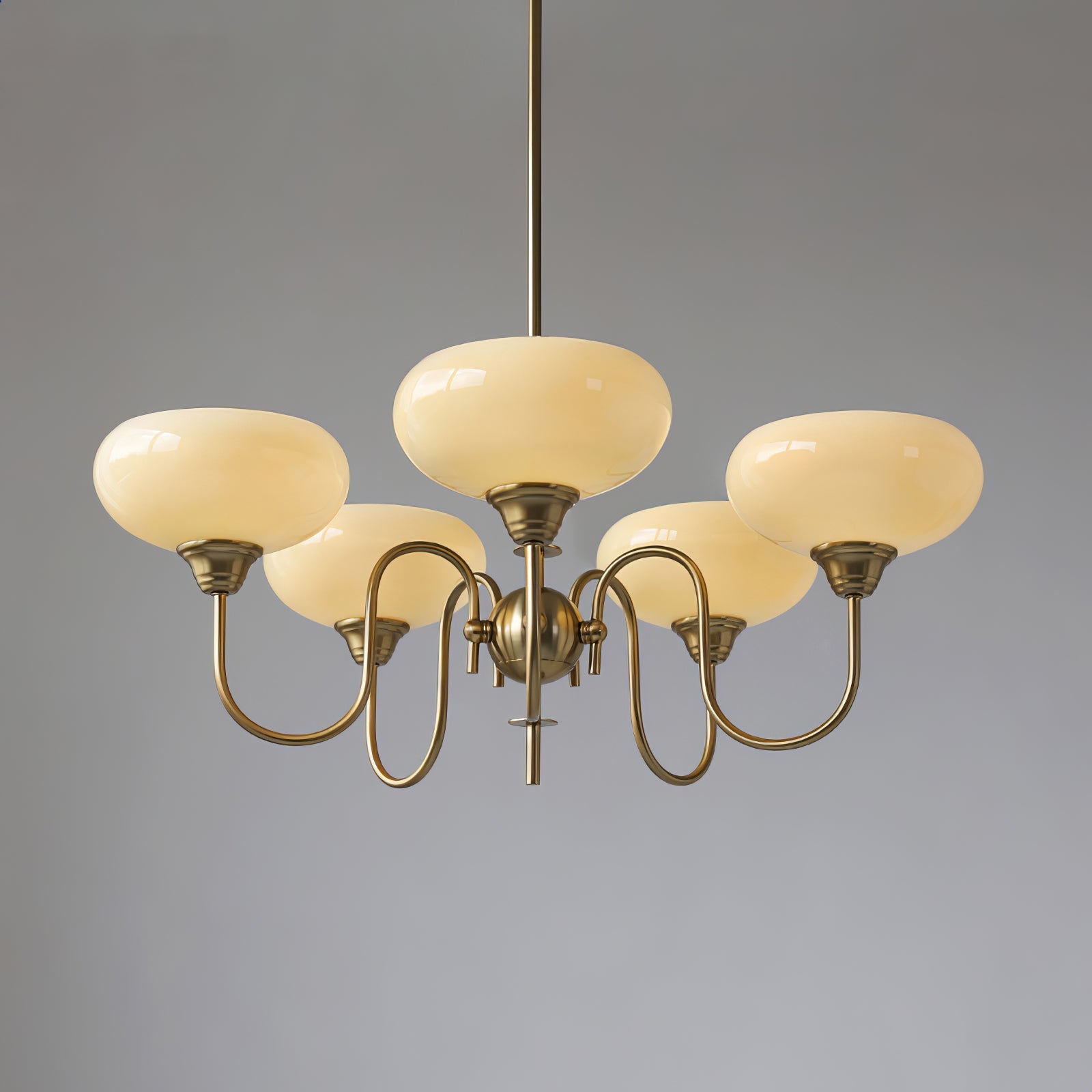Morandi Modern Kitchen Island Bubble Globe Glass Chandelier, White/Beige - Cueteks