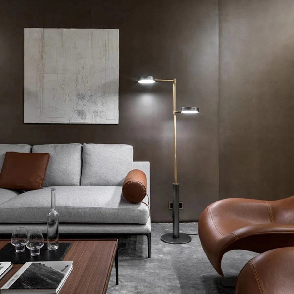 Salgado Modern Minimalist Metal Projector Floor Lamp, Mate Black - Cueteks