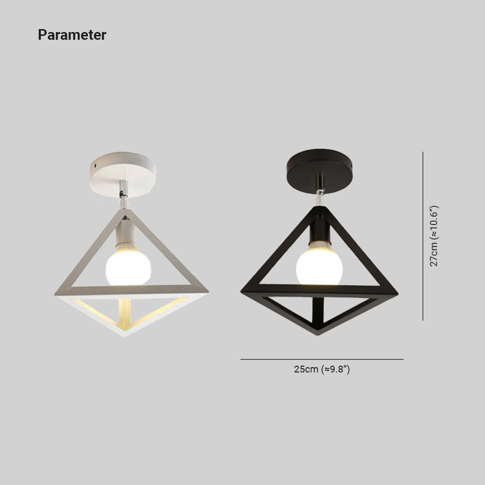 Herbert Modern Nordic Metal LED Flush Mount Ceiling Light, Black/White - Cueteks