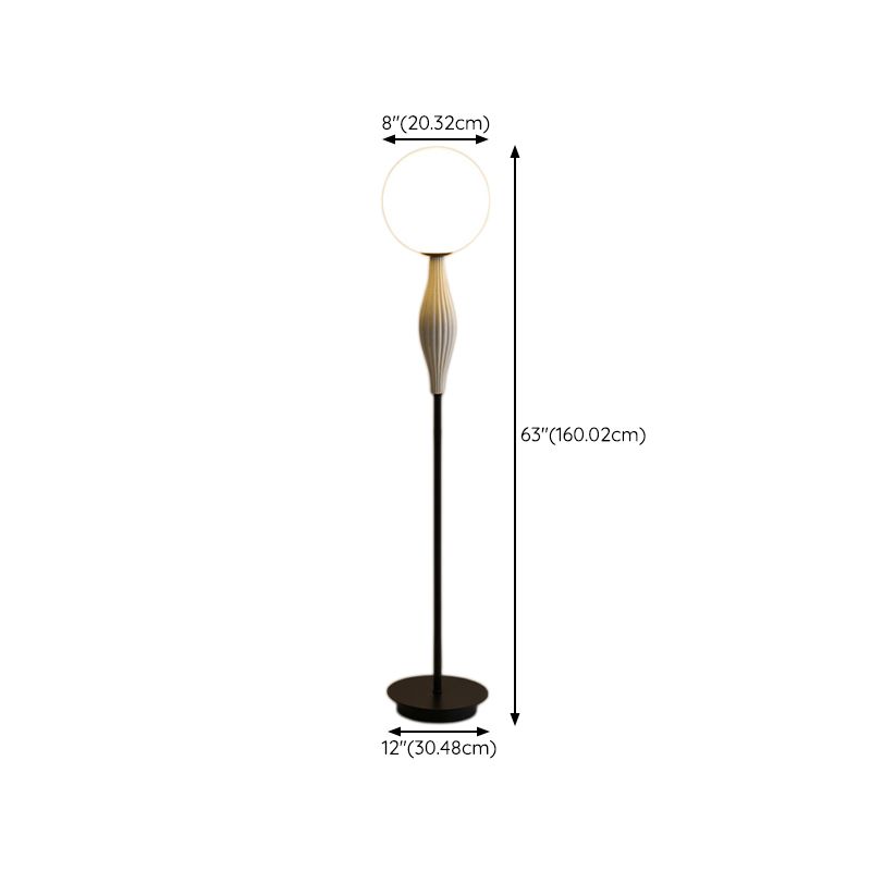 Valentina Floor Lamp Bubble Modern, Metal/Glass, Bedroom - Cueteks
