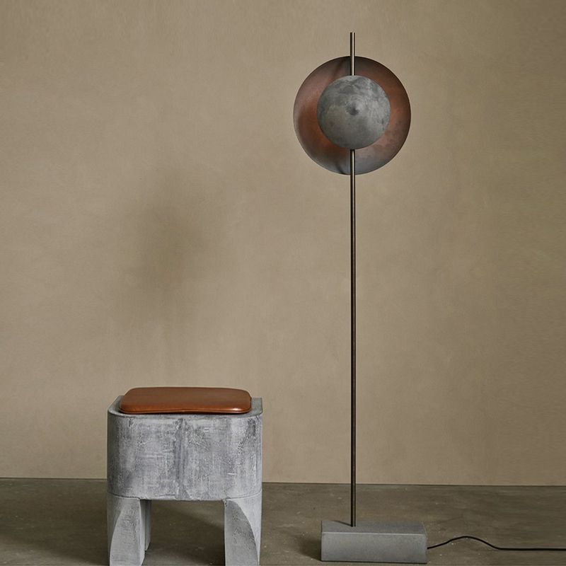 Salgado Industrial Semicircle Metal Floor Lamp - Cueteks