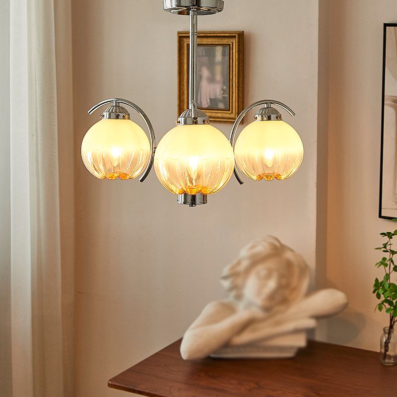 Hailie Pendant Light Gradient Flower Modern, Glass, White, Bedroom - Cueteks