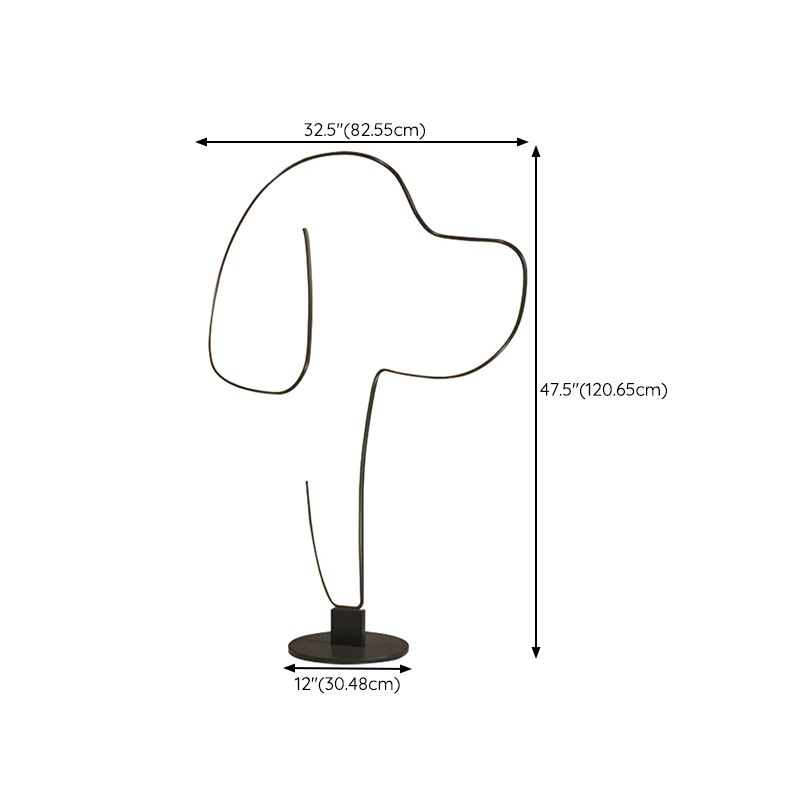 Edge Modern Cat/Dog  Linear Metal Acrylic Floor Lamp - Cueteks