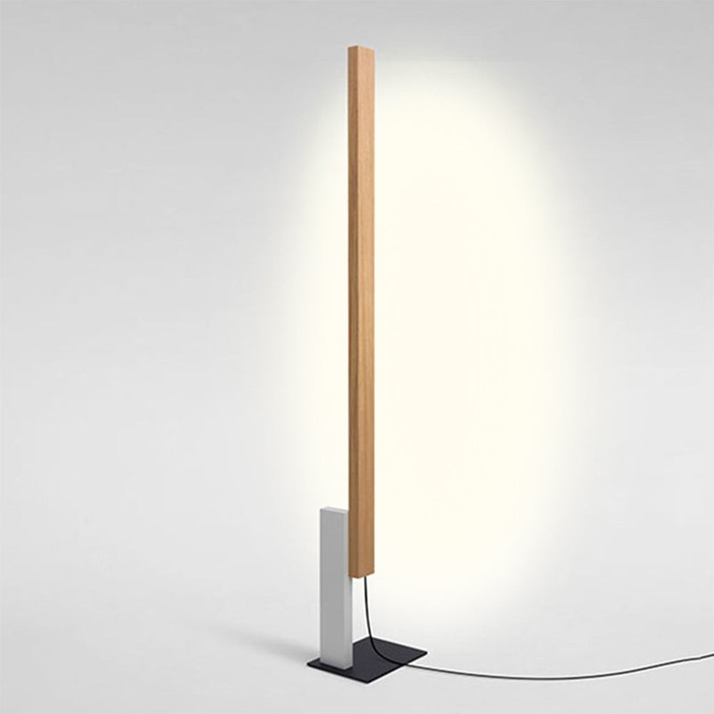 Edge Minimalist Linear Wood/Metal Floor Lamp , 4 Color - Cueteks