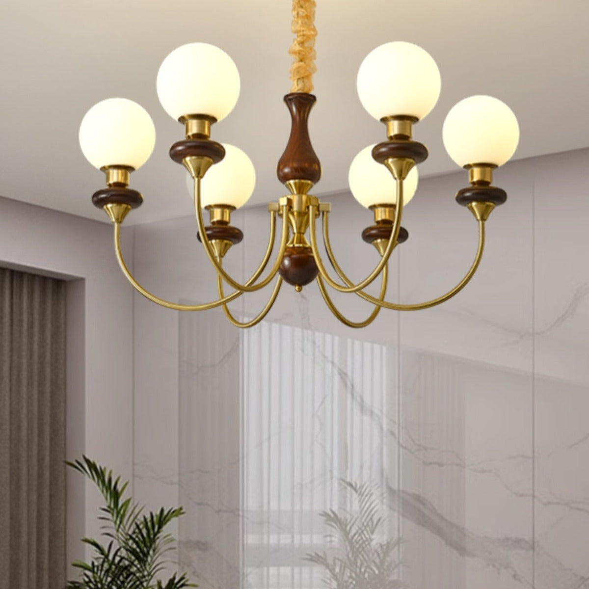 Silva Modern Luxury Decorative LED Chandelier Gold Metal Living Room - Cueteks