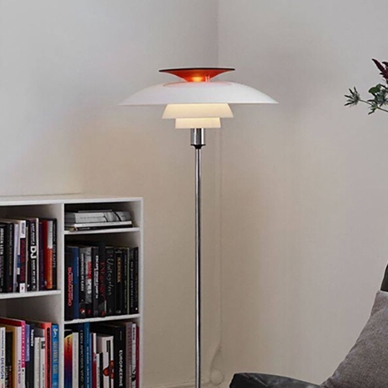 Salgado Modern Flying Saucer Metal Acrylic Floor Lamp - Cueteks