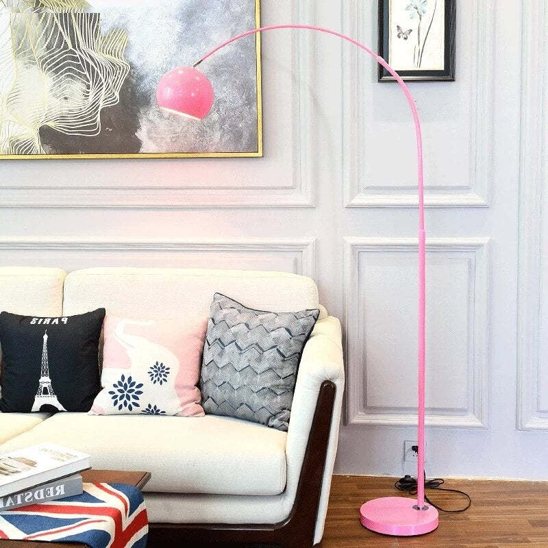 Macaron Modern Fishing 1 Light Arc Floor Lamp Metal - Cueteks