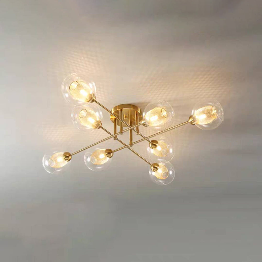 Valentina Industrial Glass Globe Chandelier LED, 6 Style - Cueteks