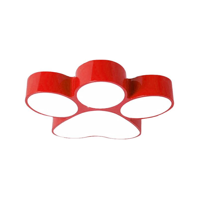 Red Freja paw-shaped ceiling light
