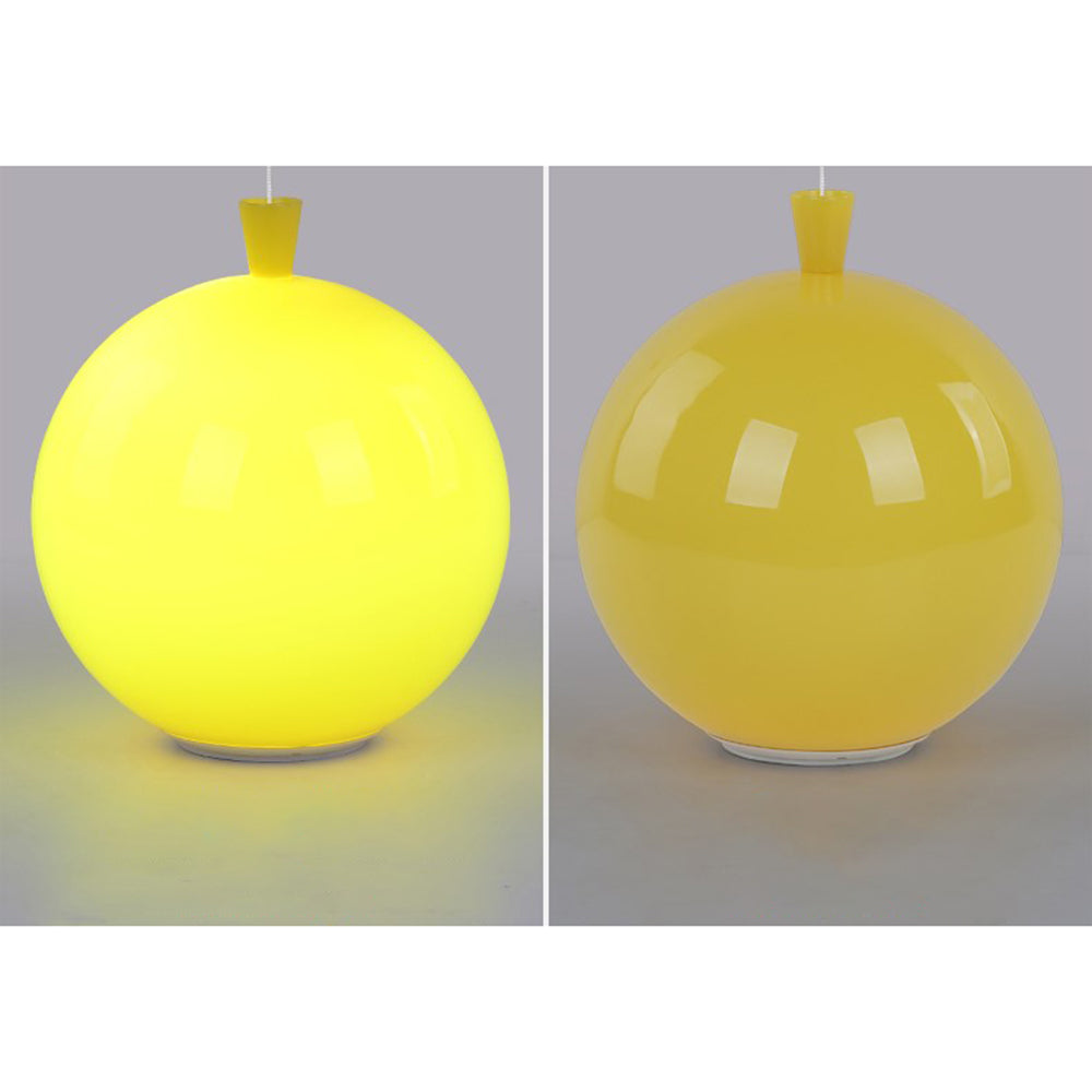 Original paired Yellow Fateh views, lit at left and unlit at right, with glossy round shades and upright tapered neck details.