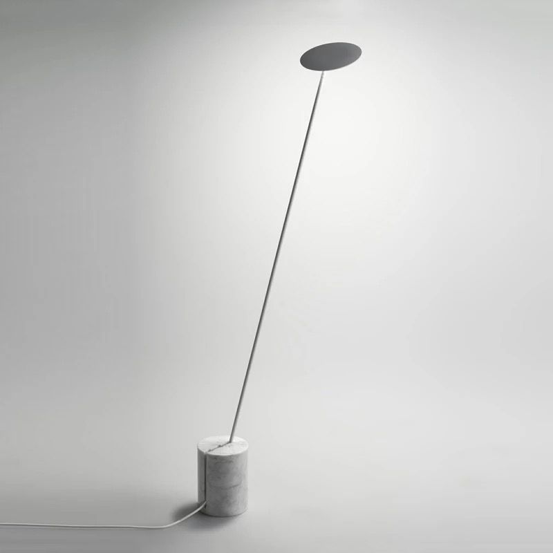 Valentina Nordic LED Floor Lamp, Black&White, Metal&Marble - Cueteks