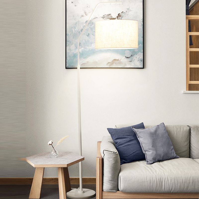 Eryn Cylinder Shape Floor Lamp, Over Arching Floor Lamp, Unique - Cueteks