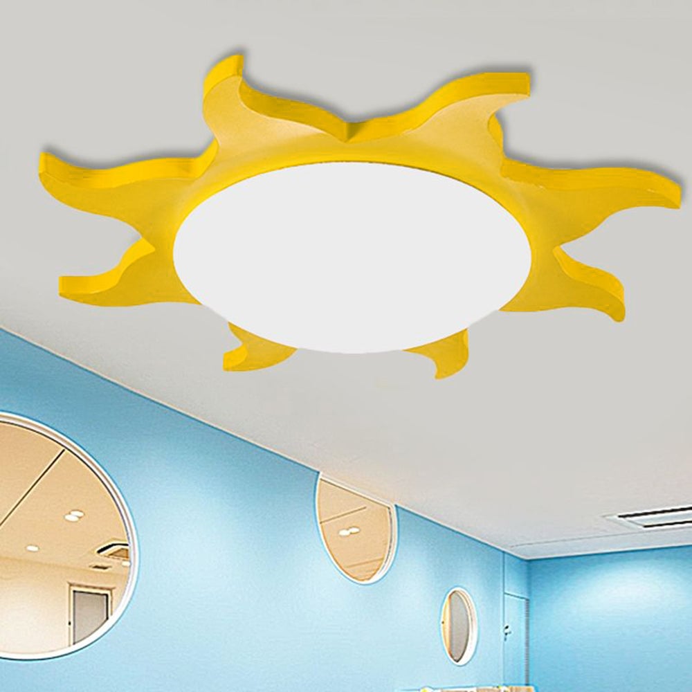 Yellow Freja sun light in a blue room