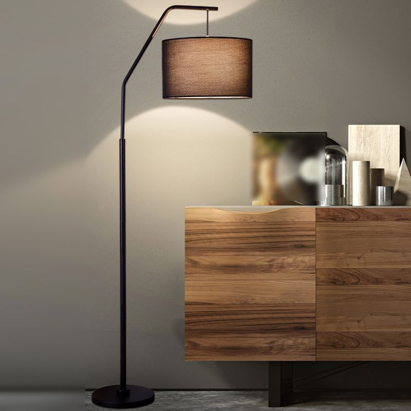 Eryn Cylinder Shape Floor Lamp, Over Arching Floor Lamp, Unique - Cueteks
