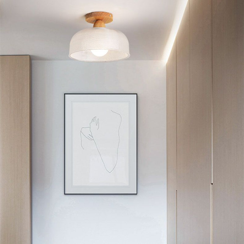 Sanna Nordic Minimalist Semi-Flush Mount Ceiling Light - Cueteks