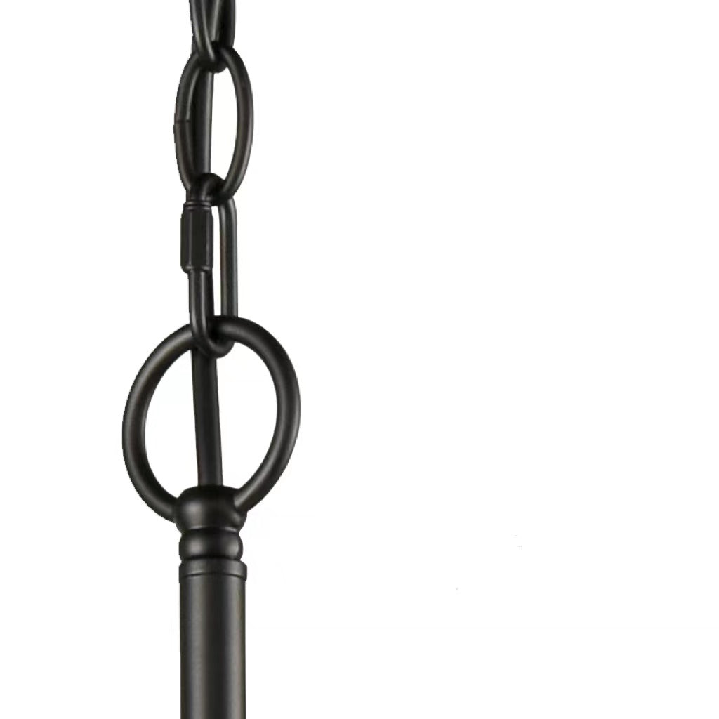 Silva Modern LED Chandelier Black Metal Bedroom Living Room - Cueteks
