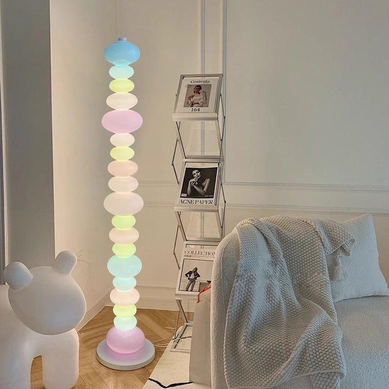 Morandi Rainbow Candy Unique Glass Floor Lamp - Cueteks