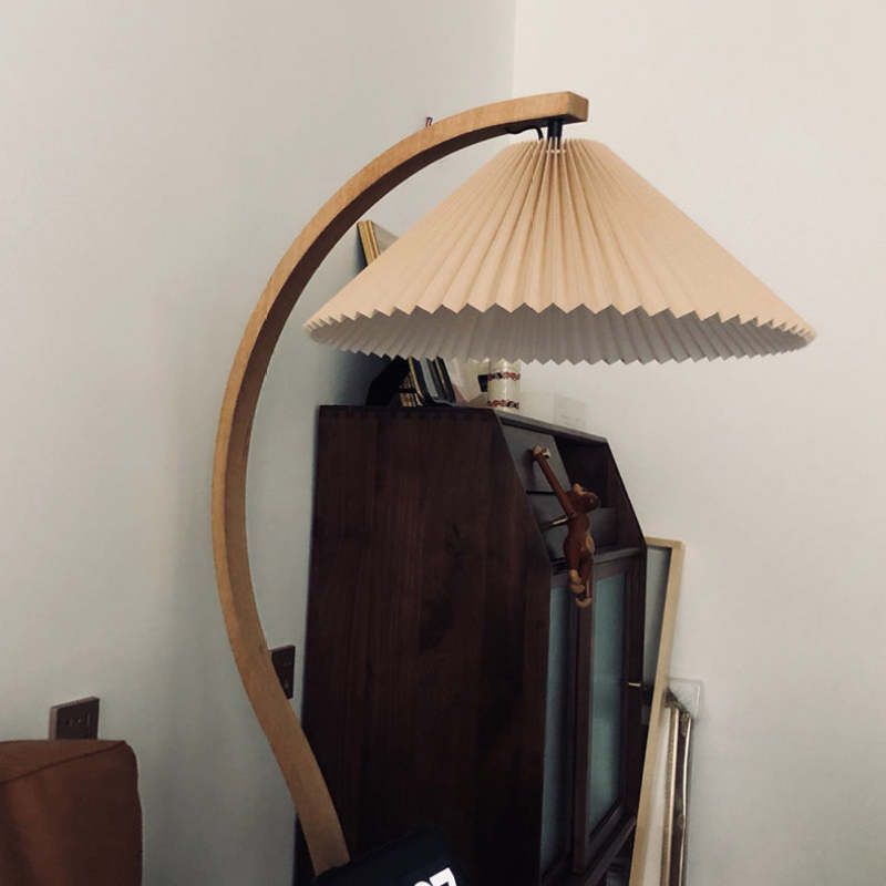 Ozawa Unique LED Beige Floor Lamp Wood/Metal Bedroom/Living Room - Cueteks