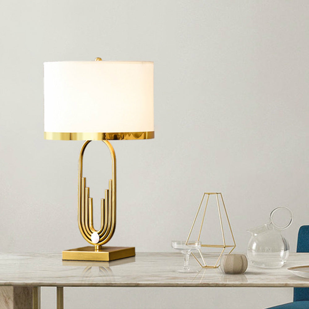 Sano Table/Floor Lamp Landscape, Metal/Fabric, Bedroom - Cueteks